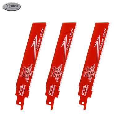 6 اینچ دو فلزی OEM تراشه تراشه صنعتی برای فلز آهن ریخته شده آلیاژ فولاد Sawzall Blade Carbide