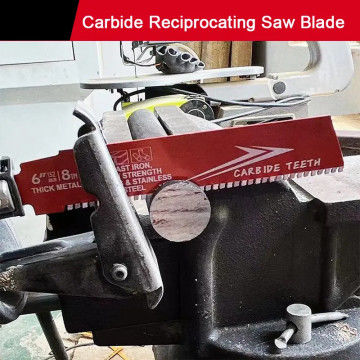 6 اینچ دو فلزی OEM تراشه تراشه صنعتی برای فلز آهن ریخته شده آلیاژ فولاد Sawzall Blade Carbide