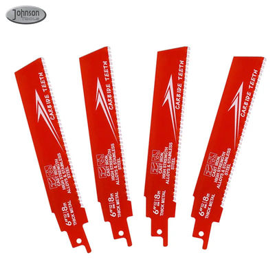 6 اینچ دو فلزی OEM تراشه تراشه صنعتی برای فلز آهن ریخته شده آلیاژ فولاد Sawzall Blade Carbide