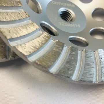 وزن سبک 100-180mm چرخ آسیاب بتنی توربو با هسته آلومینیوم