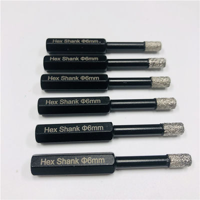 بیت های مته هسته کاشی 6 میلی متری وکیوم Hex Shank