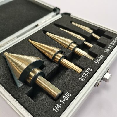 5 عدد HSS Titanium Step مخروطی مثلث مخروطی مته مته
