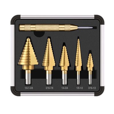 6PCS HSS4241 Hex Shank 22mm تیتانیوم با روکش الماس هسته مته